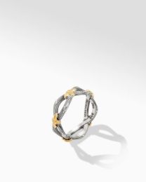 Delos Sterling Silver and 18K Gold Helix Ring