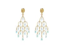 Gurhan E-CHDL-FSB-EM-S-97JT "Delicate Dew" Gold Emerald Chandelier Earrings