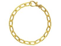 Gurhan GUB-YG-NS-1634 "Hoopla" 24K Gold Link Bracelet with 22K Gold Clasp
