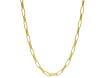 Gurhan GUN-YG-NS205-6316 "Hoopla" 24K Gold Rectangle Link Necklace with 22K Gold Clasp