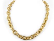 Gurhan N-OVGAL-S-AA-18 "Hoopla" 24K Gold Link Necklace