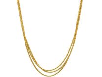 Gurhan NVN3-VPPL-GT18 "Vertigo" Gold Triple Multi-Strand Necklace