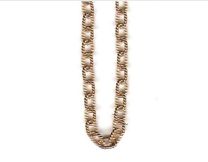 Pamela Froman CH-OL-18-Y Yellow Gold Textured Oval Link 18" Chain