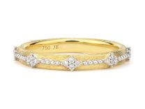 JudeFrances R11F18-WDCB-6.5-Y Provence Delicate Quad Beaded Band - Yellow Gold