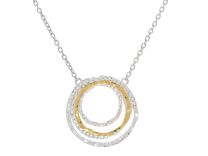 Gurhan SCHN-STR-4RD-PL-G "Twist" Sterling Silver Multi Circle Pendant Necklace Kissed with 24K Gold